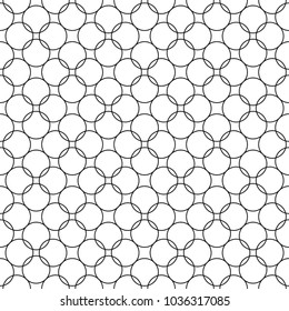 Black geometric seamless pattern on white background. Ornament for web, textile and wallpapers