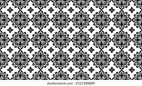 Black geometric seamless pattern for textiles, book covers, fabric patterns, pillow cases, curtain patterns.