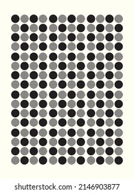 Black geometric shape on white background with bauhaus style. Vector illustration pattern. Abstract graphic for template, background, backdrop, wallpaper, clothing, cover. etc.