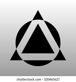 black geometric sign