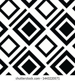 Black geometric of squares on background. vector pattern.
