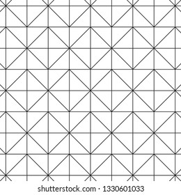 Black geometric of squares and triangles 
 on white background. vector pattern.