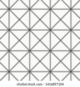 Black geometric of squares and triangles. vector pattern.