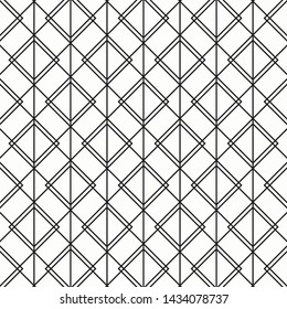 Black geometric of squares and triangles. vector pattern. Pattern is on swatch panel.