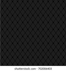 Black geometric textile seamless pattern with circles. Vector illustration
