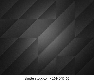 Black geometric texture background. Dark color. Grunge texture. Empty background with spotlight. Vector illustration. 