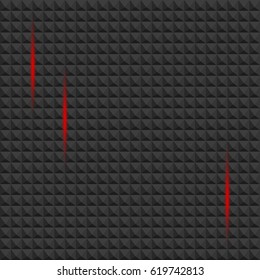 Black geometric texture of the pyramids pattern