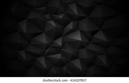 Black Geometric Triangle Background