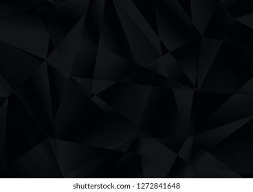Black geometric vector background, can be used for cover design, poster and advertising
