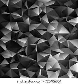 Black geometrical abstract irregular triangle background - polygon vector illustration from dark grey triangles