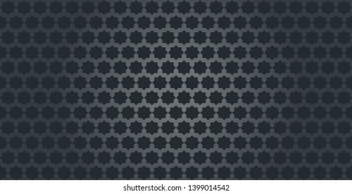 Black geometry background. Islamic Background. Gradation of light.