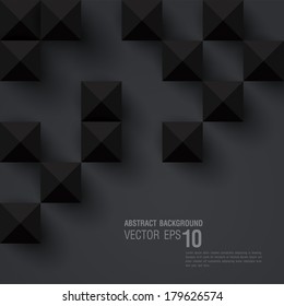 Black geometry background. Vector background can be used in cover design, book design, website background, CD cover, advertising. 