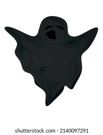 Black ghost fly. vector illustration