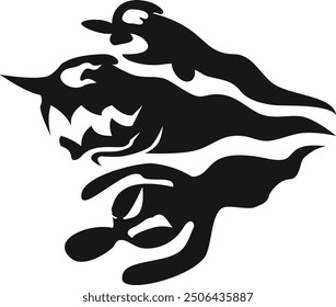 black ghost silhoutte vector  pictograms