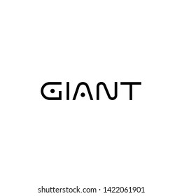 Black Giant wordmark logo icon.