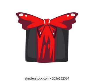 black gift box isolated icon