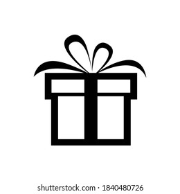 Black Gift Icon design vector 