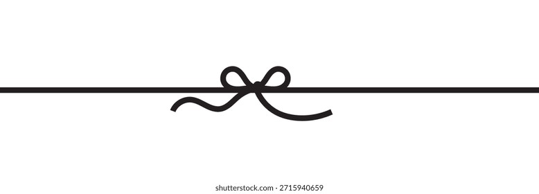 Schwarzes Geschenkband Schleife Hintergrund. Minimale Illustration von goldenem Band Kreuzung mit dekorativer Schleife, symbolisiert Geschenkverpackung, Feier, Überraschung, und festliche Präsentation auf weißem Hintergrund.