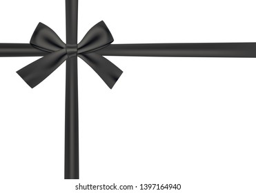 ribbon bow clipart black and white