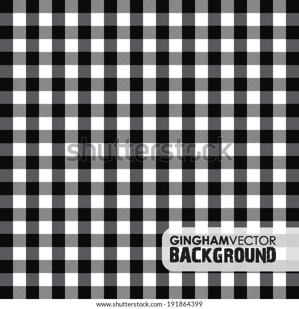 Black Gingham Background Stock Vector (Royalty Free) 191864399