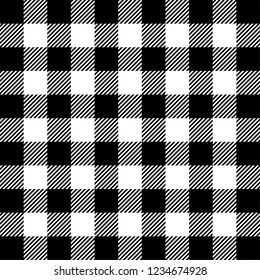 Black gingham pattern background.Texture from rhombus.Vector illustration.EPS-10.