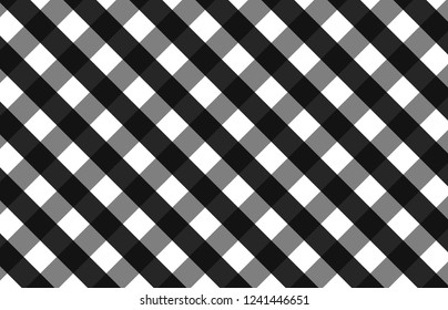 Black gingham pattern for plaid,background,tablecloths and textile articlesl,vector illustration.EPS-10.