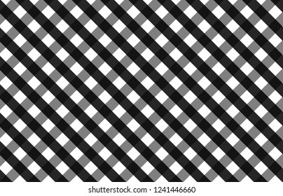 Black gingham pattern for plaid,background,tablecloths and textile articlesl,vector illustration.EPS-10.