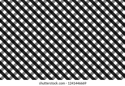 Black gingham pattern for plaid,background,tablecloths and textile articlesl,vector illustration.EPS-10.