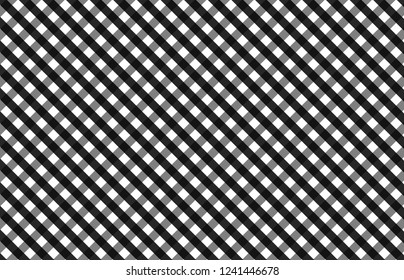 Black gingham pattern for plaid,background,tablecloths and textile articlesl,vector illustration.EPS-10.