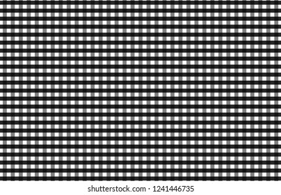 Black gingham pattern for plaid,background,tablecloths and textile articlesl,vector illustration.EPS-10.