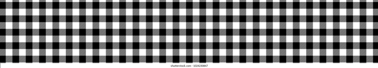 Black Gingham pattern. Texture from rhombus/squares for - plaid, tablecloths, clothes, shirts, dresses, paper, bedding, blankets, quilts and other textile products. Vector illustration.