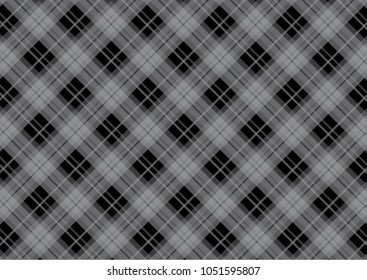 Black Gingham pattern. Texture from rhombus/squares for - plaid, tablecloths, clothes, shirts, dresses, paper, bedding, blankets, quilts and other textile products.