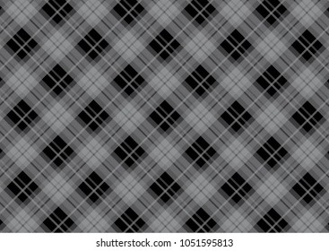 Black Gingham pattern. Texture from rhombus/squares for - plaid, tablecloths, clothes, shirts, dresses, paper, bedding, blankets, quilts and other textile products.