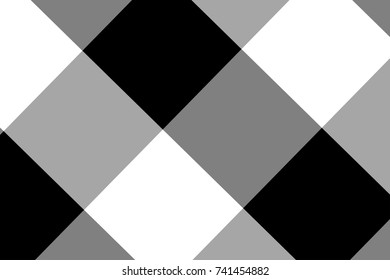 Black Gingham pattern. Texture from rhombus/squares for - plaid, tablecloths, clothes, shirts, dresses, paper, bedding, blankets, quilts and other textile products. Vector illustration.