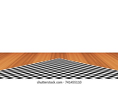 Black Gingham pattern. Texture from rhombus/squares for - plaid, tablecloths, clothes, shirts, dresses, paper, bedding, blankets, quilts and other textile products. Vector illustration.