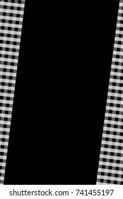Black Gingham pattern. Texture from rhombus/squares for - plaid, tablecloths, clothes, shirts, dresses, paper, bedding, blankets, quilts and other textile products. Vector illustration.
