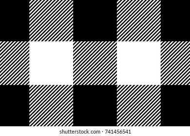 Black Gingham pattern. Texture from rhombus/squares for - plaid, tablecloths, clothes, shirts, dresses, paper, bedding, blankets, quilts and other textile products. Vector illustration.