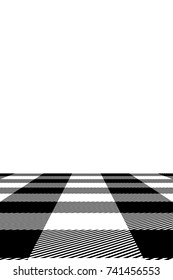 Black Gingham pattern. Texture from rhombus/squares for - plaid, tablecloths, clothes, shirts, dresses, paper, bedding, blankets, quilts and other textile products. Vector illustration.