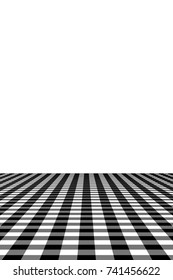 Black Gingham pattern. Texture from rhombus/squares for - plaid, tablecloths, clothes, shirts, dresses, paper, bedding, blankets, quilts and other textile products. Vector illustration.