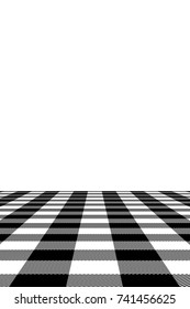 Black Gingham pattern. Texture from rhombus/squares for - plaid, tablecloths, clothes, shirts, dresses, paper, bedding, blankets, quilts and other textile products. Vector illustration.