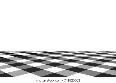 Black Gingham pattern. Texture from rhombus/squares for - plaid, tablecloths, clothes, shirts, dresses, paper, bedding, blankets, quilts and other textile products. Vector illustration.