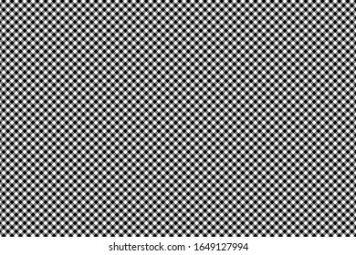 Black Gingham pattern. Texture from squares for - plaid, tablecloths, clothes, shirts, dresses, paper, bedding, blankets, quilts and other textile products. Vector illustration.