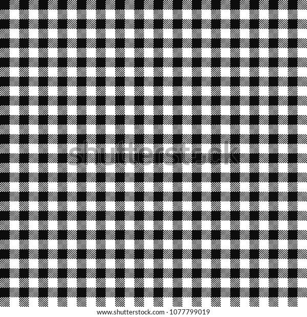 Black Gingham Seamless Pattern Traditional Black Stock Vector (Royalty ...