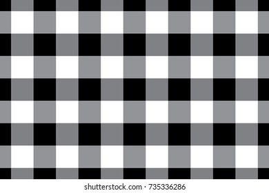 Black Gingham Tablecloth Seamless Background Pattern Design