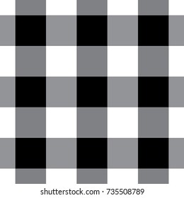 Black Gingham Tablecloth Seamless Background Pattern Design