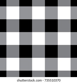 Black Gingham Tablecloth Seamless Background Pattern Design
