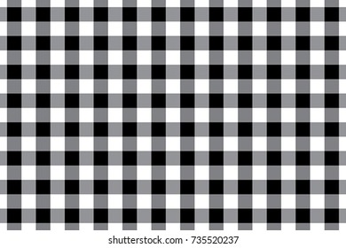 Black Gingham Tablecloth Seamless Background Pattern Design