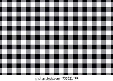 Black Gingham Tablecloth Seamless Background Pattern Design