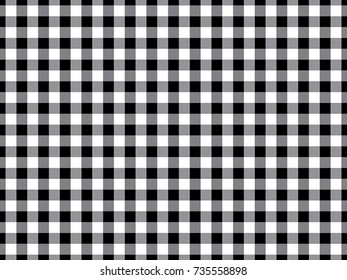 Black Gingham Tablecloth Seamless Background Pattern Design