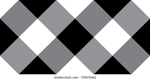 Black Gingham Tablecloth Seamless Diagonal Pattern